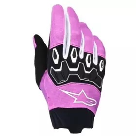 Gants Cross Femme Alpinestars Stella Full Bore V2 Blanc Rose Fluo Noir