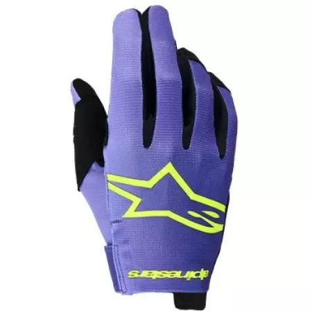 Gants Cross Alpinestars Radar Violet Jaune Fluo