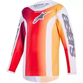 Maillot Cross Enfant Alpinestars Fluid Portl Rouge Clair Gris