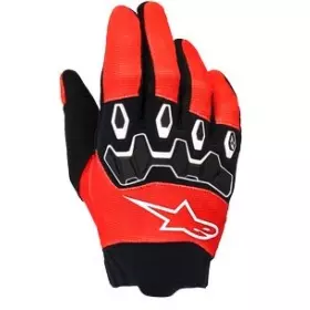 Gants Cross Enfant Alpinestars Full Bore V2 Bright Rouge Noir