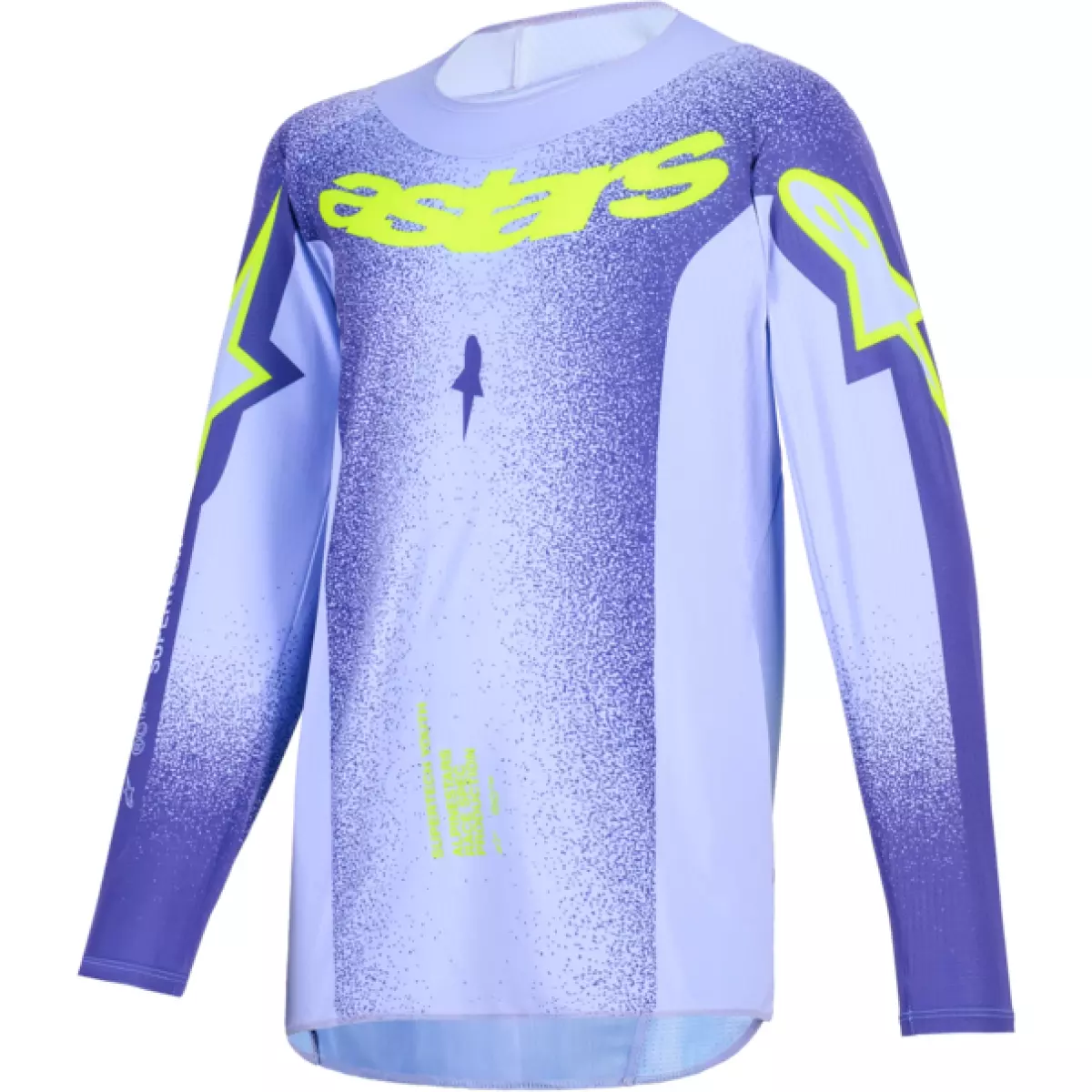 Maillot Cross Enfant Alpinestars Supertech Scenz Violet Jaune Fluo