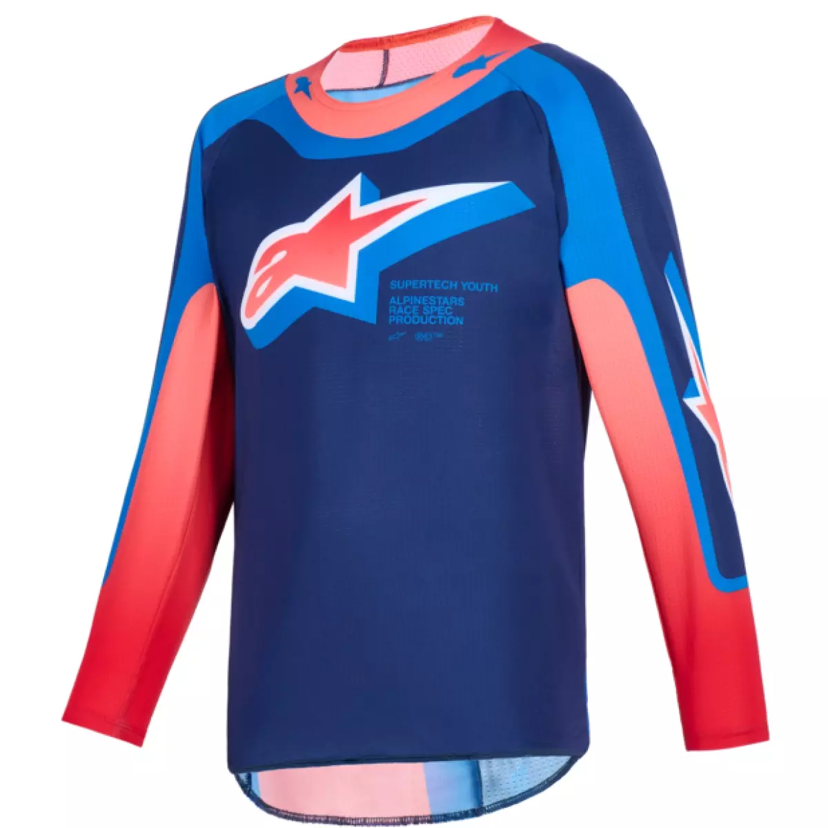 Maillot Cross Enfant Alpinestars Supertech Vista Bleu Marine Corail