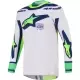 Maillot Cross Alpinestars Supertech Vista Gris Clair Jaune Fluo Bleu