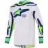 Maillot Cross Alpinestars Supertech Vista Gris Clair Jaune Fluo Bleu