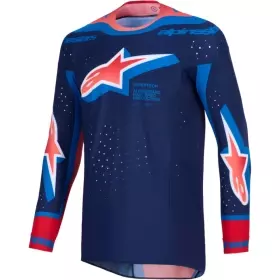 Maillot Cross Alpinestars Supertech Vista Bleu Marine Corail