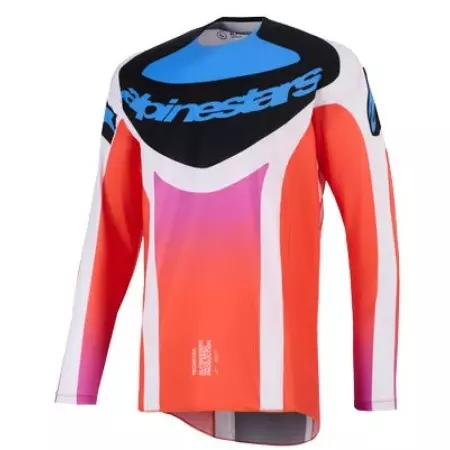 Maillot Cross Alpinestars Techstar Knif Gris Clair Orange Fluo Noir