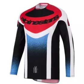 Maillot Cross Alpinestars Techstar Knif Noir Blanc Rouge