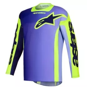 Maillot Cross Alpinestars Racer Portl Violet Jaune Fluo