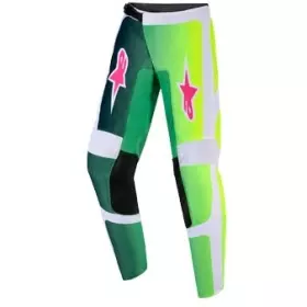 Pantalon Cross Enfant Alpinestars Fluid Portl Vert Blanc Noir