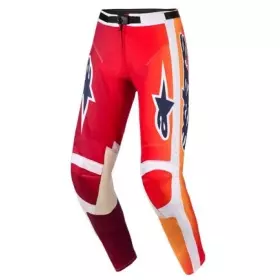 Pantalon Cross Alpinestars Racer Portl Rouge Gris Clair Gris Foncé