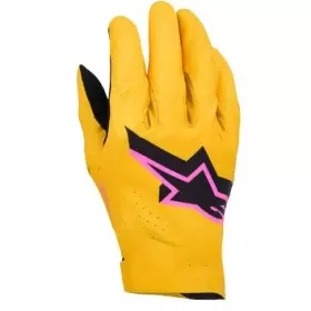 Gants Cross Alpinestars Supertech MX Or Noir Rose Fluo