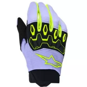 Gants Cross Enfant Alpinestars Full Bore V2 Violet Jaune Fluo