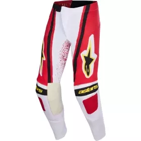 Pantalon Cross Alpinestars Techstar Nomur Gris Clair Rouge Noir
