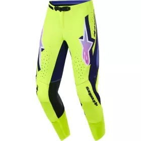Pantalon Cross Alpinestars Supertech Vista Jaune Violet Noir