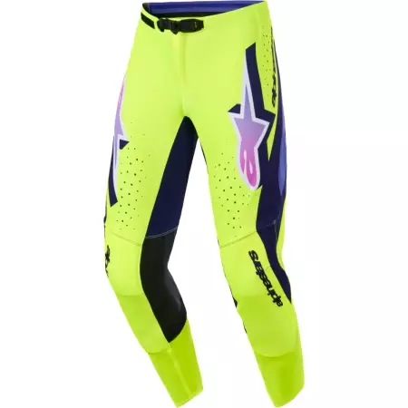 Pantalon Cross Alpinestars Supertech Vista Jaune Violet Noir