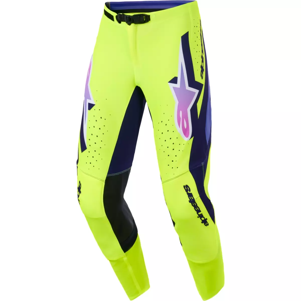 Pantalon Cross Alpinestars Supertech Vista Jaune Violet Noir