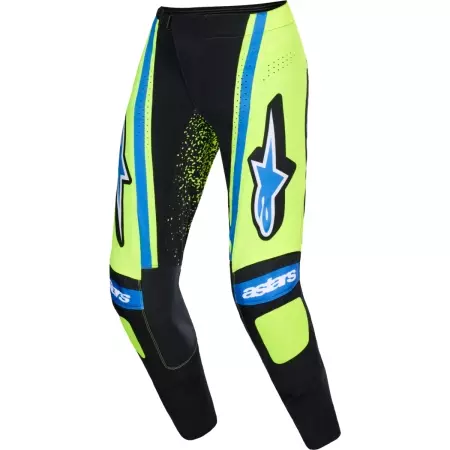 Pantalon Cross Alpinestars Techstar Nomur Bleu Foncé Jaune Fluo Bleu