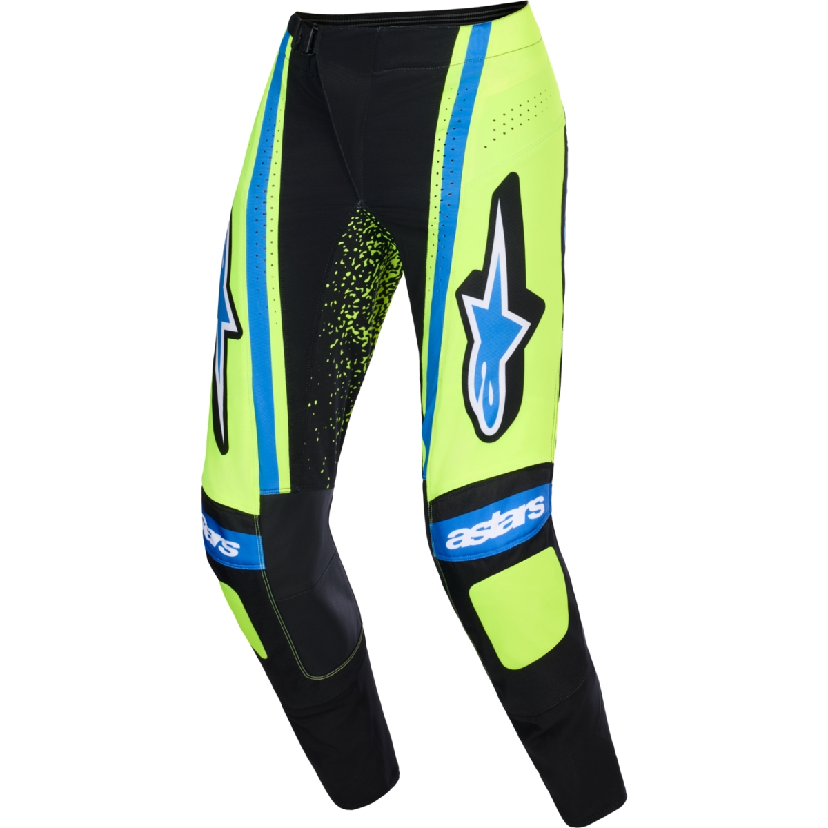 Pantalon Cross Alpinestars Techstar Nomur Bleu Foncé Jaune Fluo Bleu