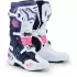 Bottes Cross Alpinestars Tech 10 Blanc Violet Bleu Marine Rose Fluo