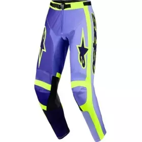Pantalon Cross Alpinestars Racer Portl Violet Jaune Fluo