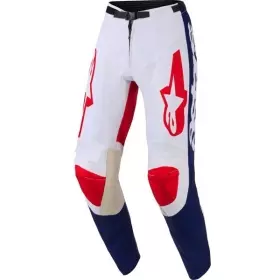 Pantalon Cross Alpinestars Racer Riway Blanc Bleu Rouge