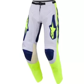 Pantalon Cross Alpinestars Racer Air Riway Gris Clair Jaune Fluo Bleu