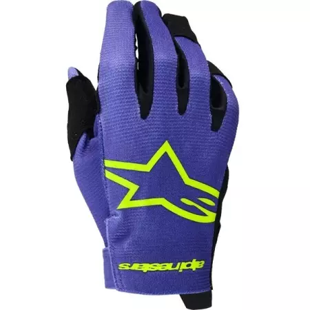 Gants Cross Enfant Alpinestars Radar Violet Jaune Fluo