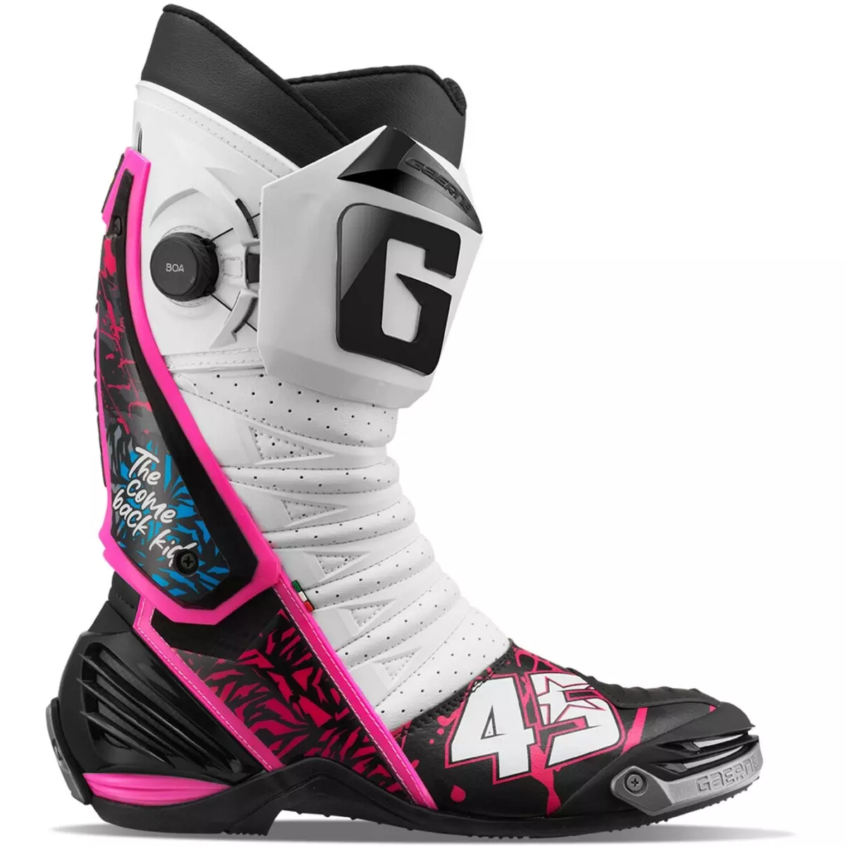 Bottes Gaerne GP1 LS Scott Redding Replica Blanc Rose Noir