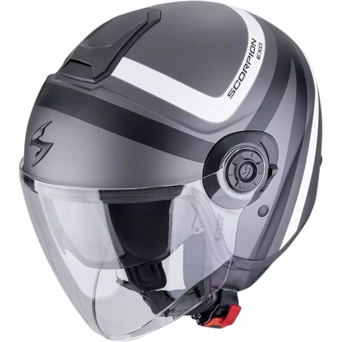 Casque Scorpion Exo-City II Riva Argent Mat