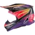 Casque Cross Alpinestars Supertech S-M10 Era Rose Violet Jaune Fluo