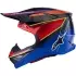 Casque Cross Alpinestars Supertech S-M10 Era Bleu Rouge Jaune Fluo