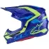 Casque Cross Alpinestars SM-7 Deed Bleu Jaune Fluo