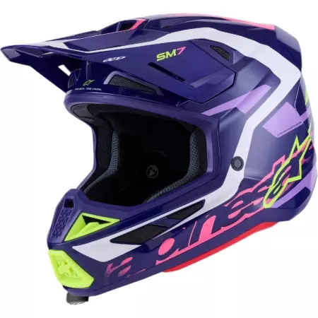 Casque Cross Alpinestars SM7 Deed Violet Rose