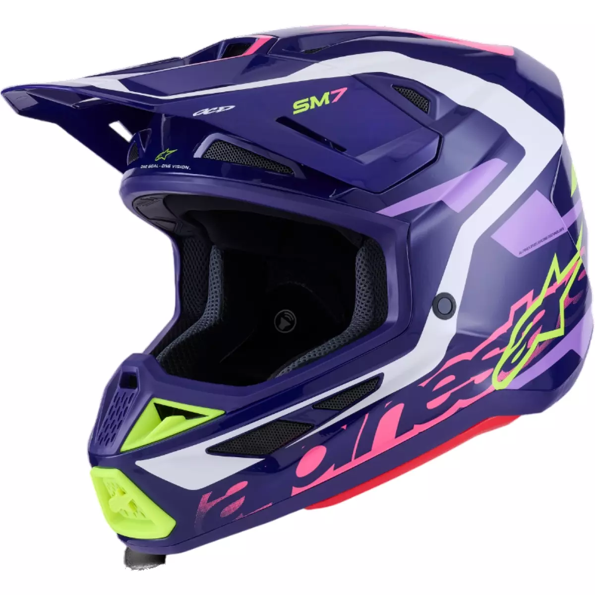 Casque Cross Alpinestars SM-7 Deed Violet Rose