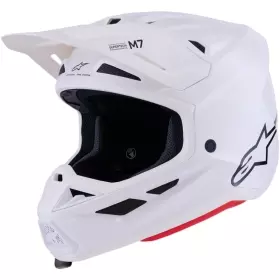 Casque Cross Alpinestars SM-7 Solid Blanc Brillant