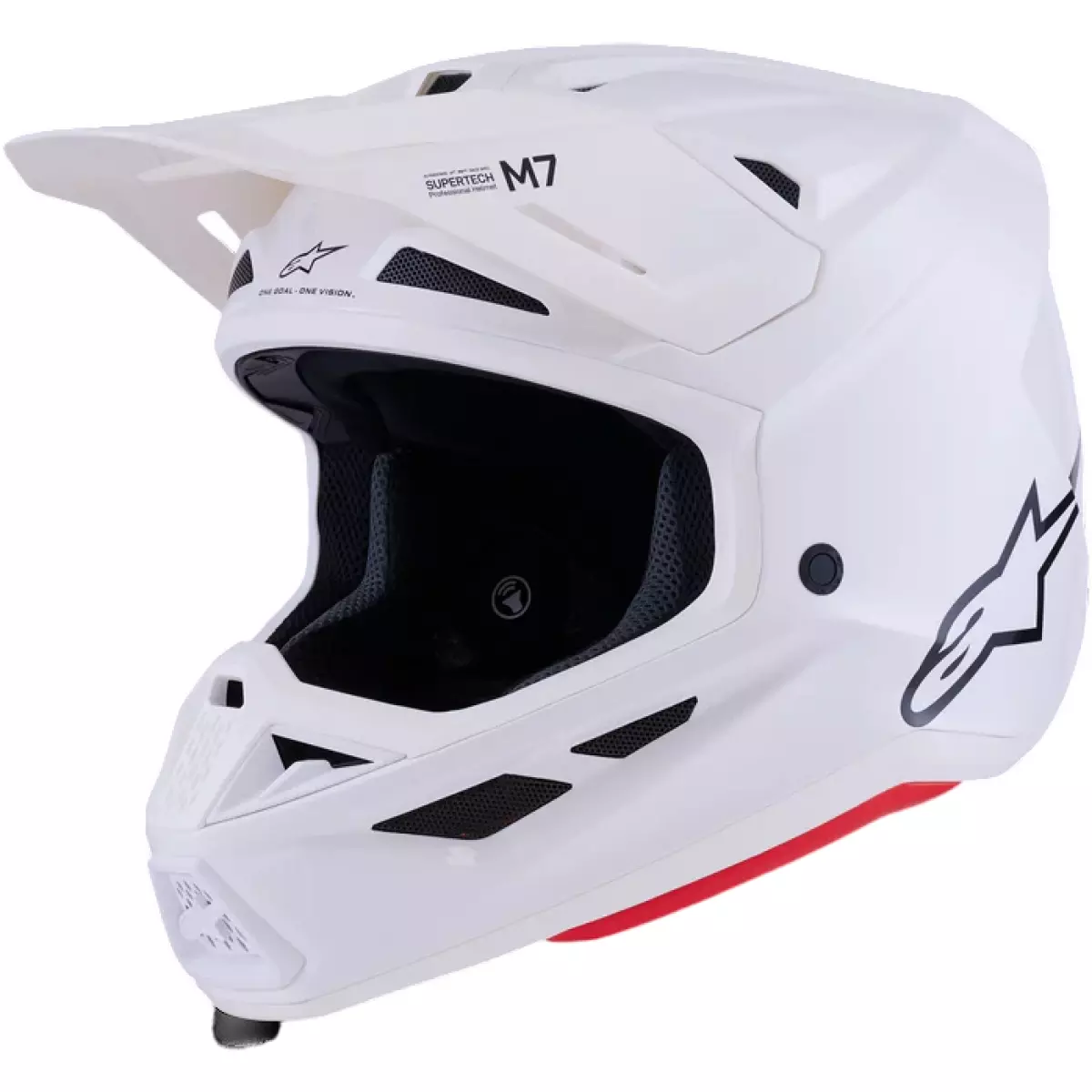 Casque Cross Alpinestars SM-7 Solid Blanc