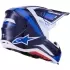 Casque Cross Alpinestars SM-7 Rise Bleu Blanc