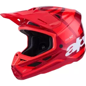 Casque Cross Alpinestars SM-7 Core Rouge Brillant