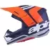 Casque Cross Alpinestars SM-7 Core Orange Bleu Mat