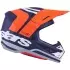 Casque Cross Alpinestars SM-7 Core Orange Bleu Mat