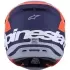 Casque Cross Alpinestars SM-7 Core Orange Bleu Mat