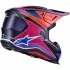 Casque Cross Alpinestars SM-7 Fuse Bleu Violet Rose