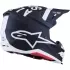 Casque Cross Alpinestars SM-7 Dasher Noir Blanc Mat