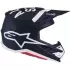 Casque Cross Alpinestars SM-7 Dasher Noir Blanc Mat