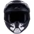 Casque Cross Alpinestars SM-7 Dasher Noir Blanc Mat