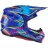 Casque Cross Alpinestars SM-7 Cast Bleu Rose Jaune Fluo