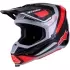 Casque Cross Alpinestars SM7 Rise Noir Argent Rouge Fluo