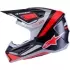 Casque Cross Alpinestars SM7 Rise Noir Argent Rouge Fluo