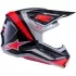 Casque Cross Alpinestars SM7 Rise Noir Argent Rouge Fluo