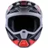 Casque Cross Alpinestars SM7 Rise Noir Argent Rouge Fluo